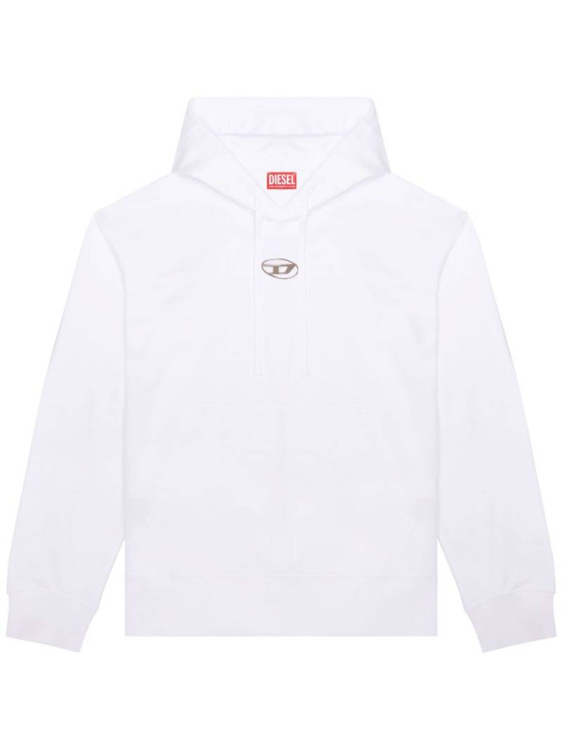 Diesel S-Macs-Od cotton hoodie - White von Diesel