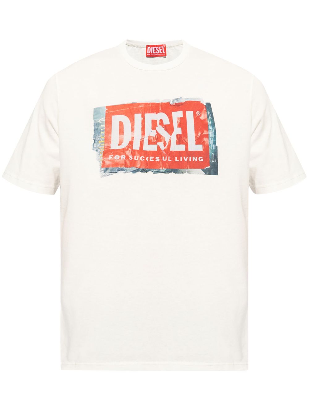 Diesel logo-print cotton T-shirt - White von Diesel