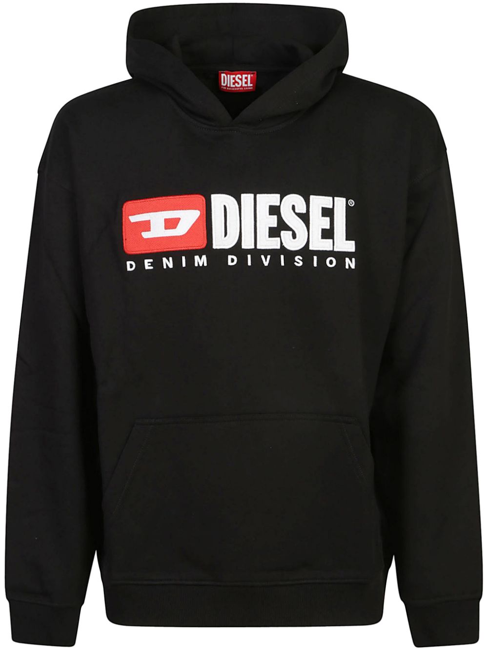 Diesel logo-print cotton hoodie - Black von Diesel