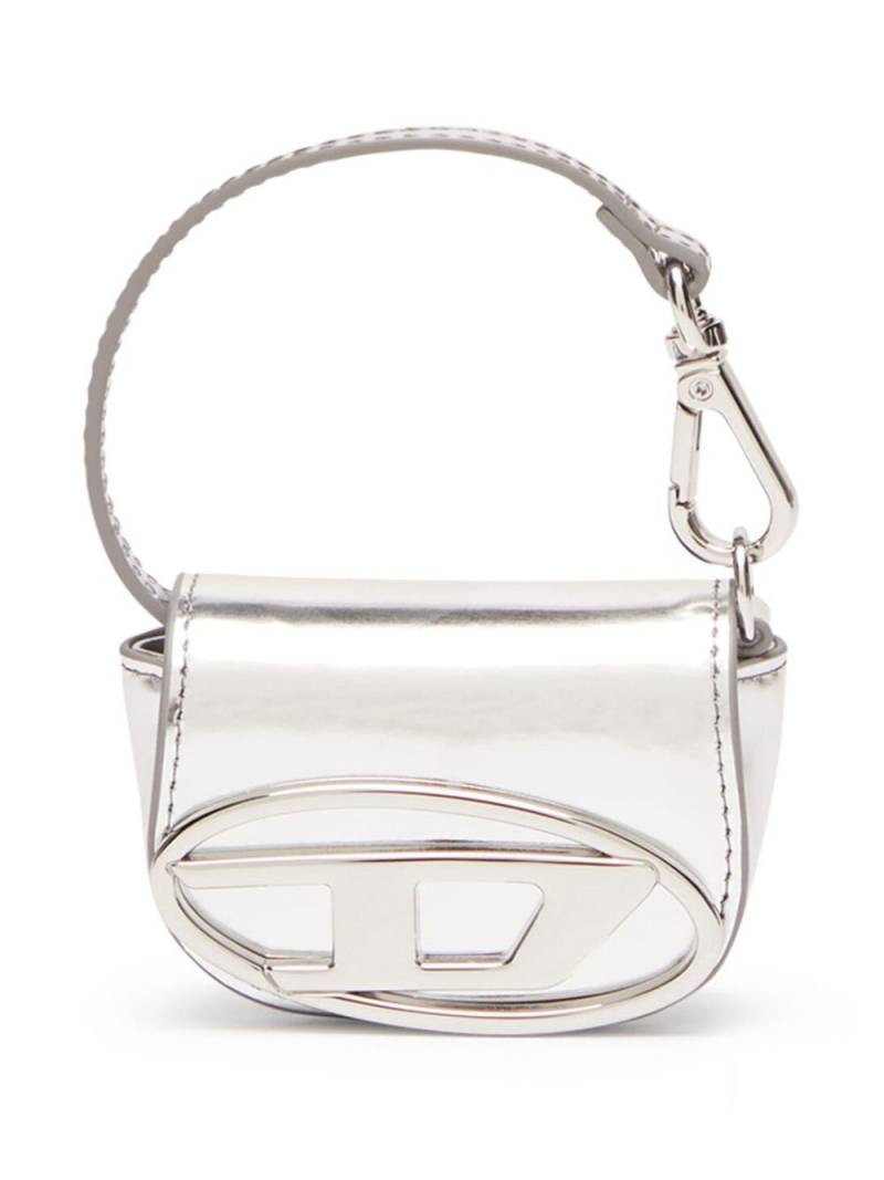 Diesel 1DR leather bag charm - Silver von Diesel