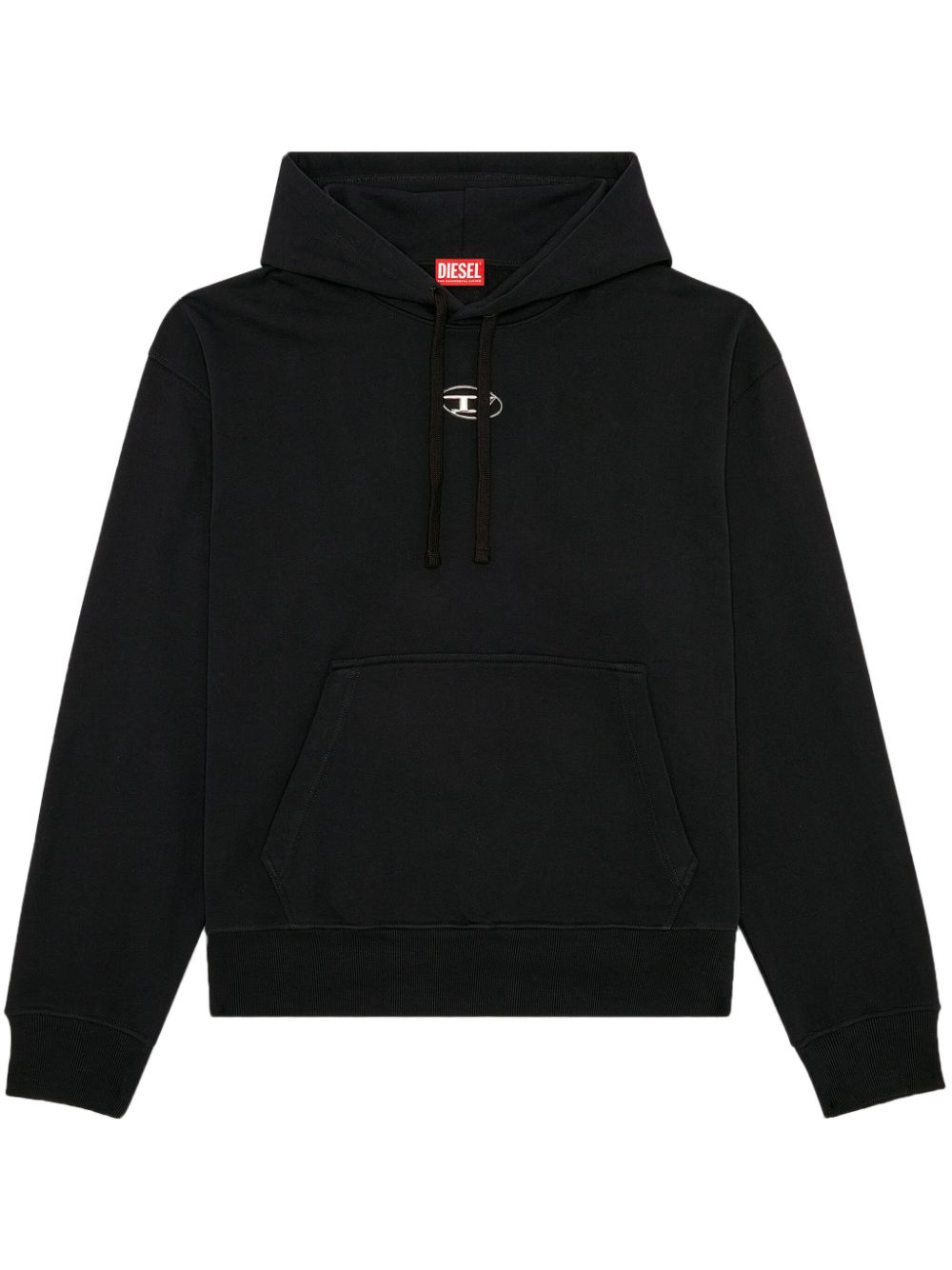 Diesel metallic logo hoodie - Black von Diesel