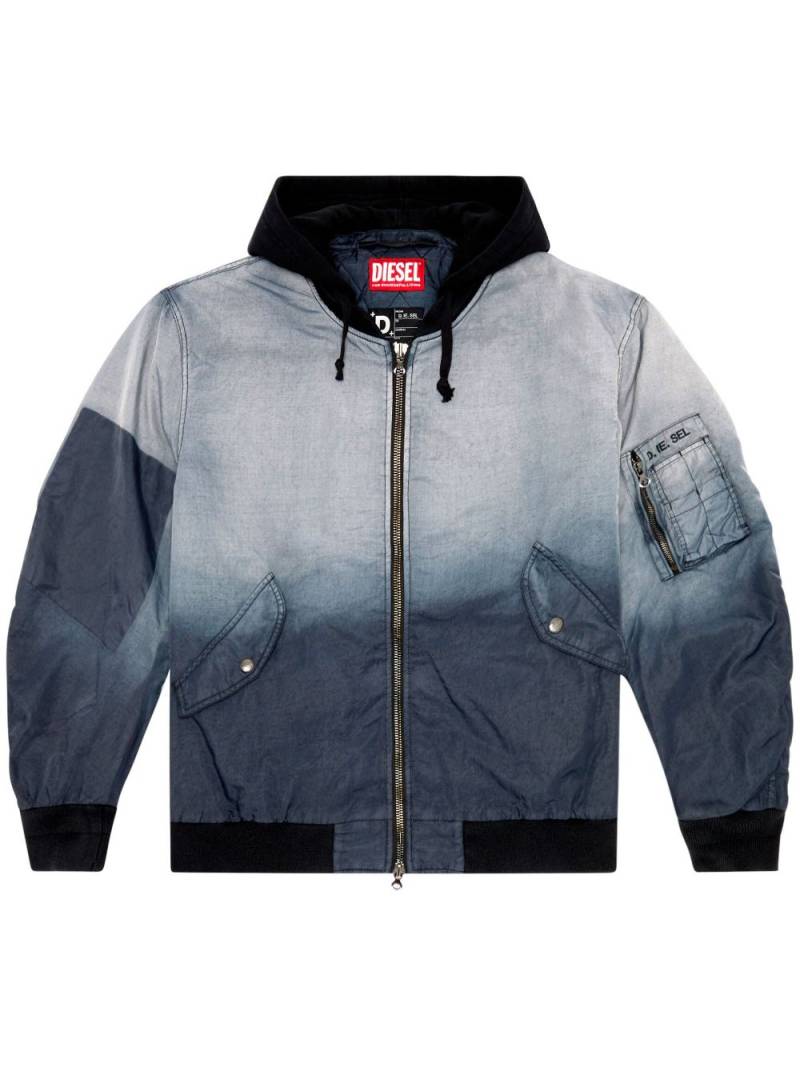 Diesel J-Common hooded bomber jacket - Blue von Diesel