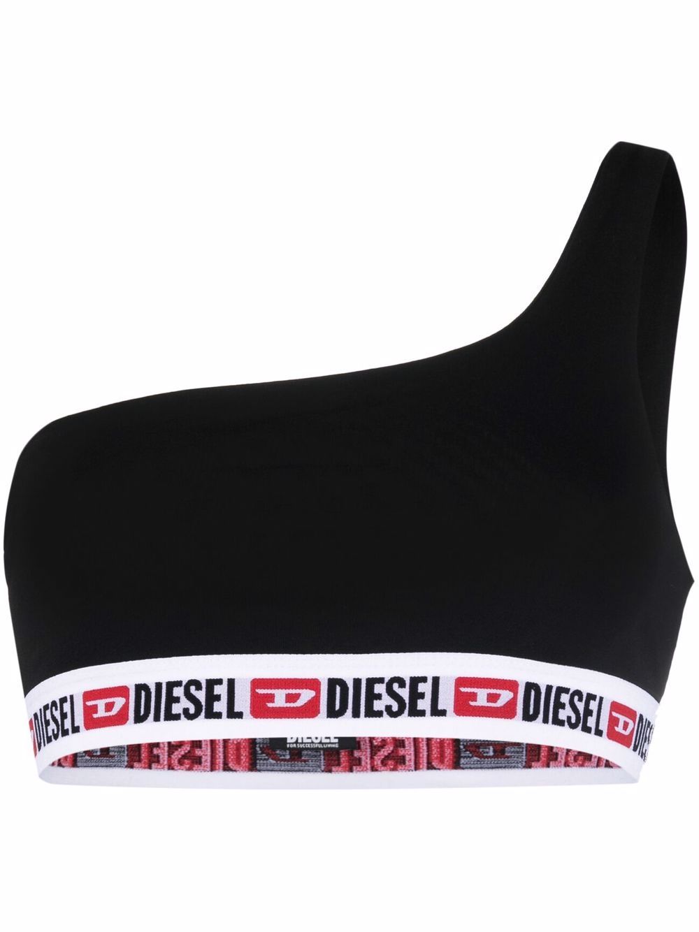 Diesel one-shoulder bralette top - Black von Diesel