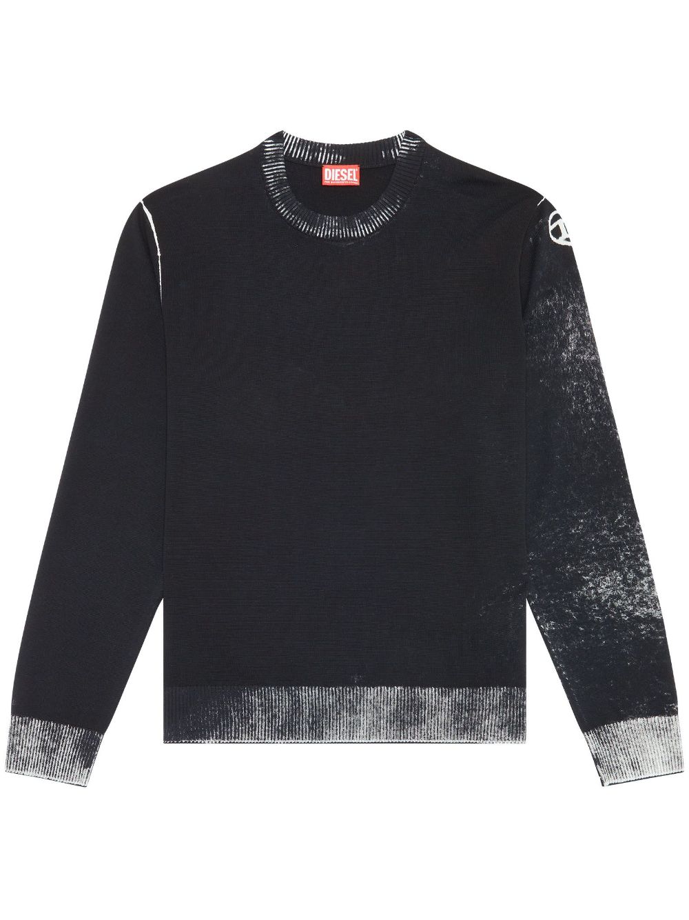 Diesel K-Larence-B reverse-print cotton jumper - Black von Diesel