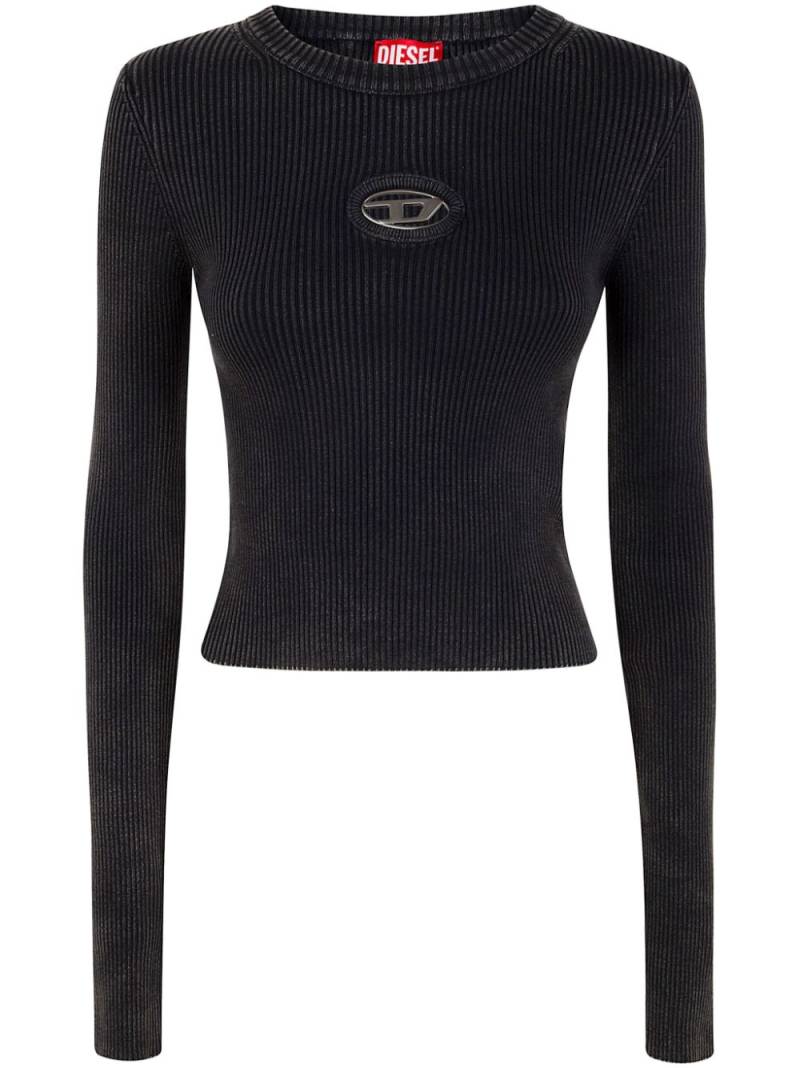 Diesel ribbed knit top - Black von Diesel