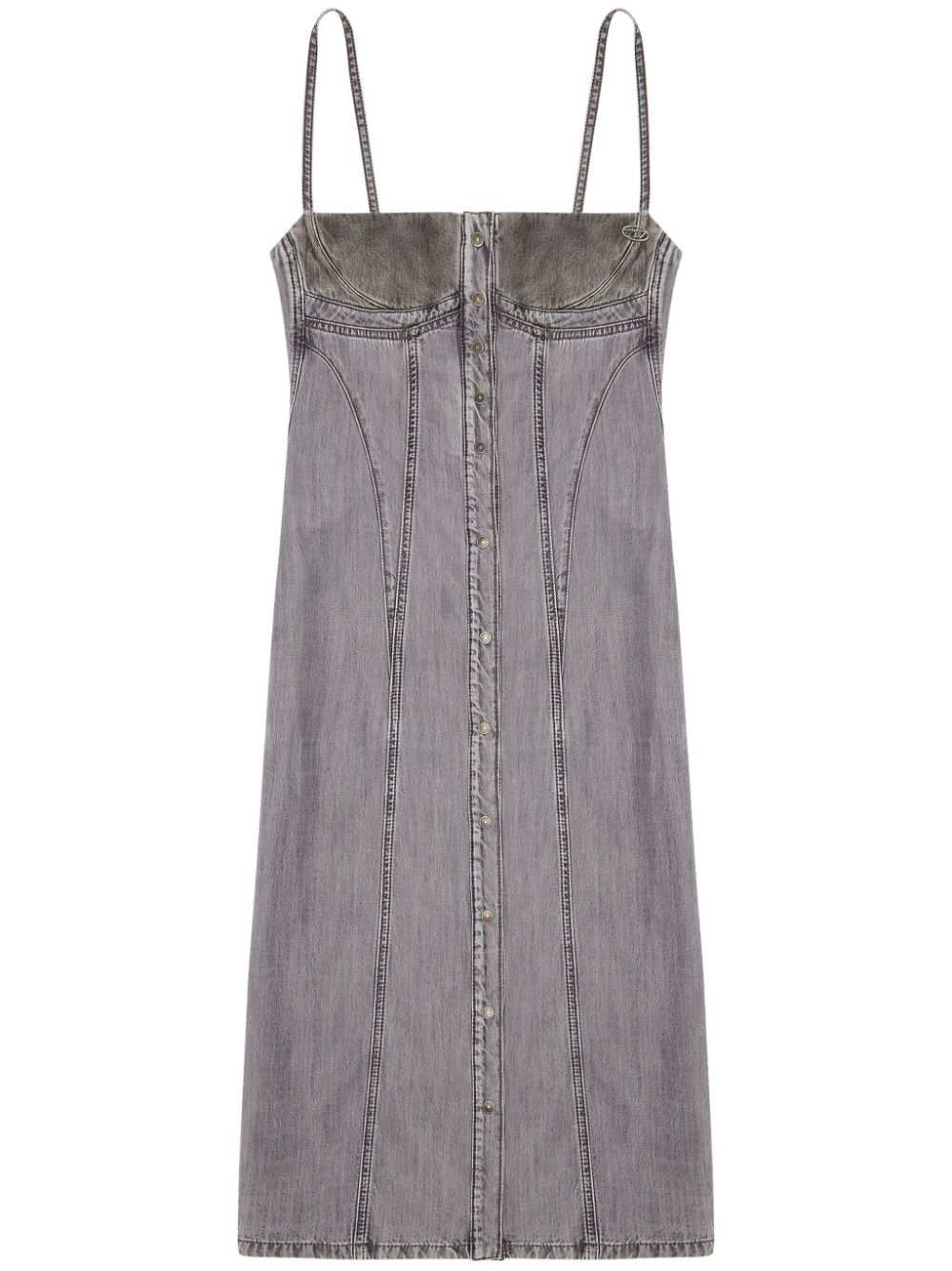 Diesel De-Dressy denim midi dress - Grey von Diesel