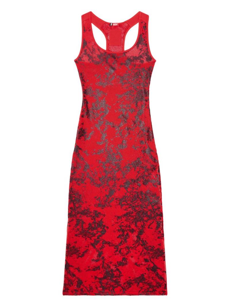 Diesel x Savage x Fenty Fishnet-Sleep-Slip dress - Red von Diesel