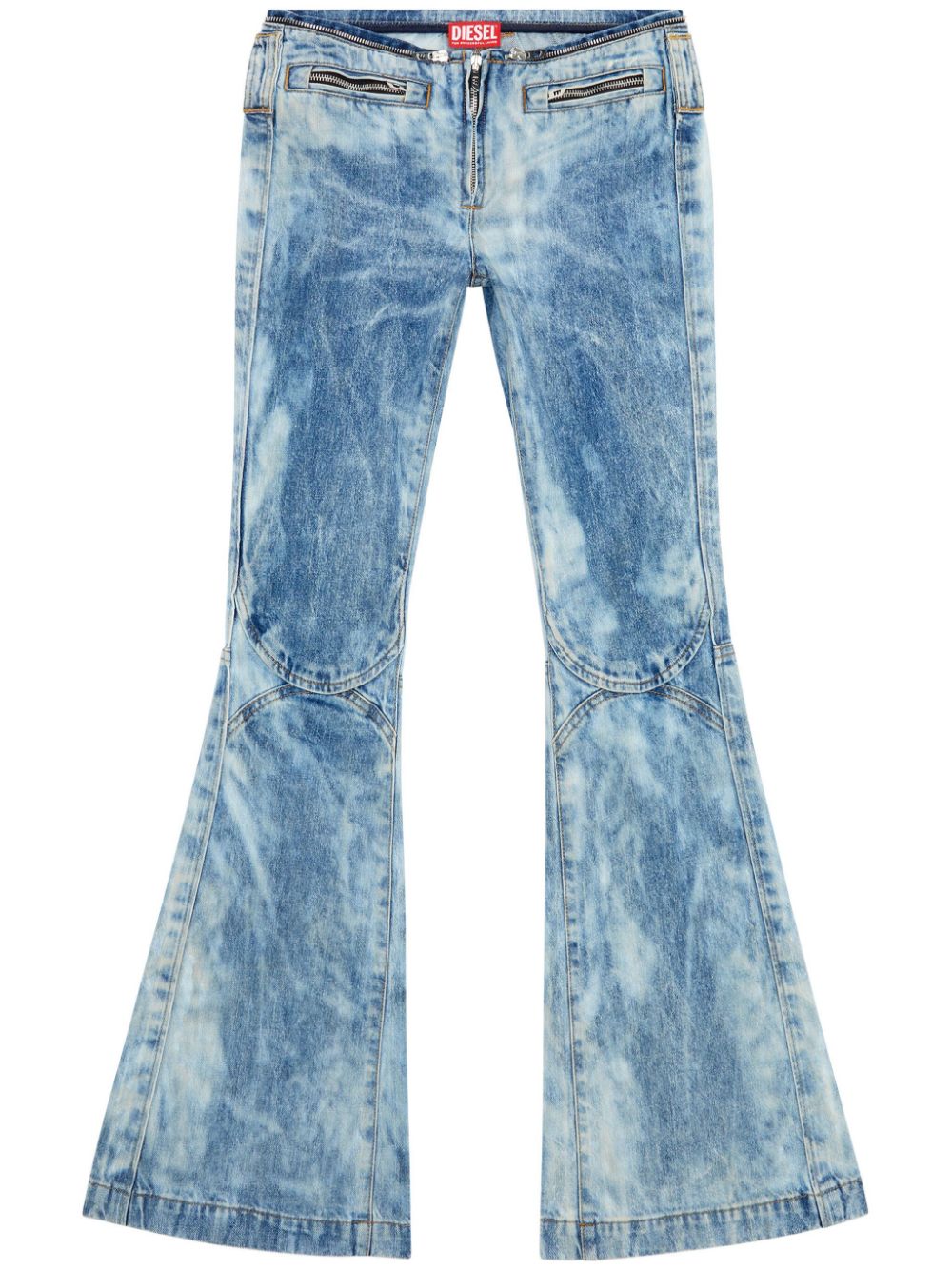 Diesel zip-detail cotton jeans - Blue von Diesel