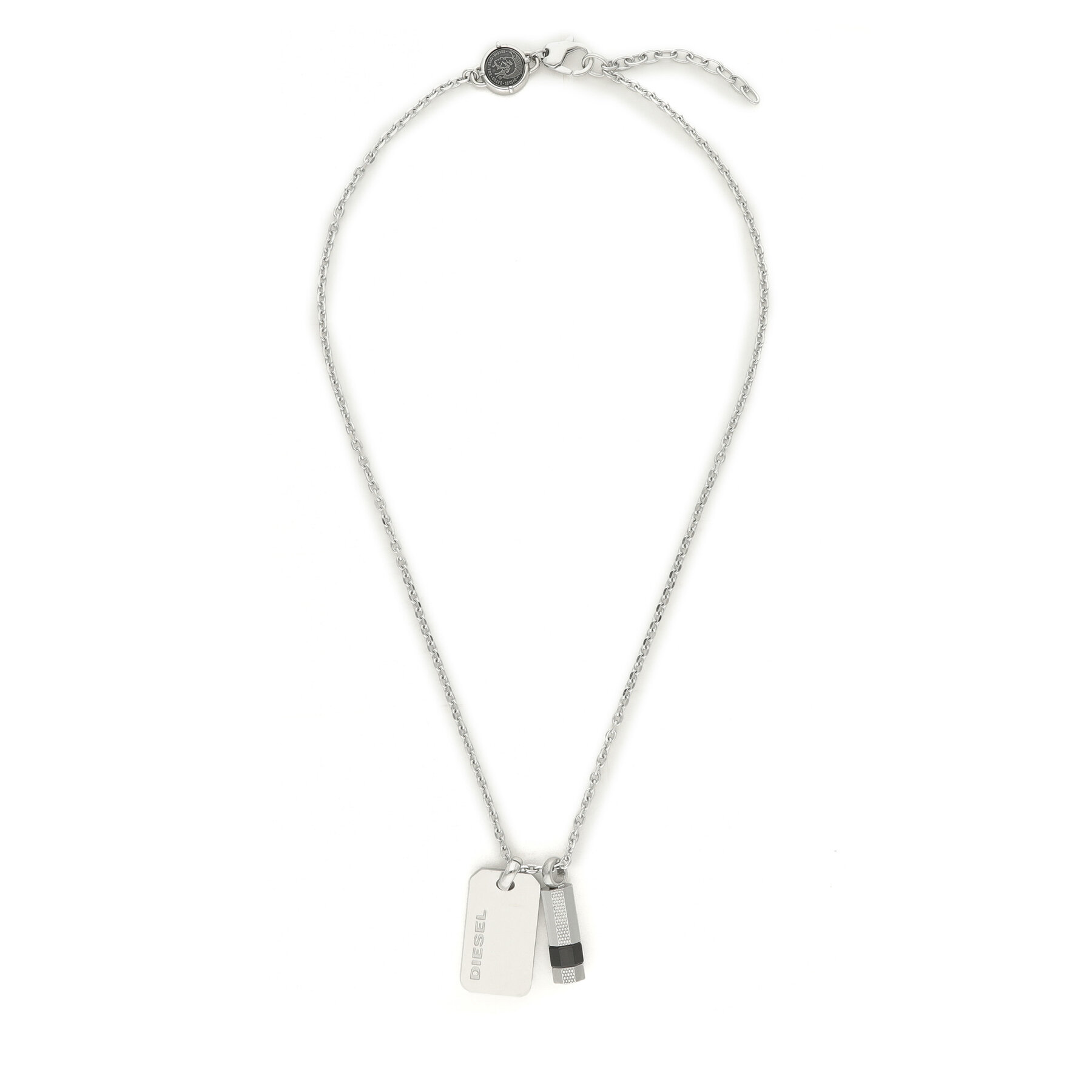 Halskette Diesel Brave Armor Double Pendant DX1156040 Silberfarben von Diesel