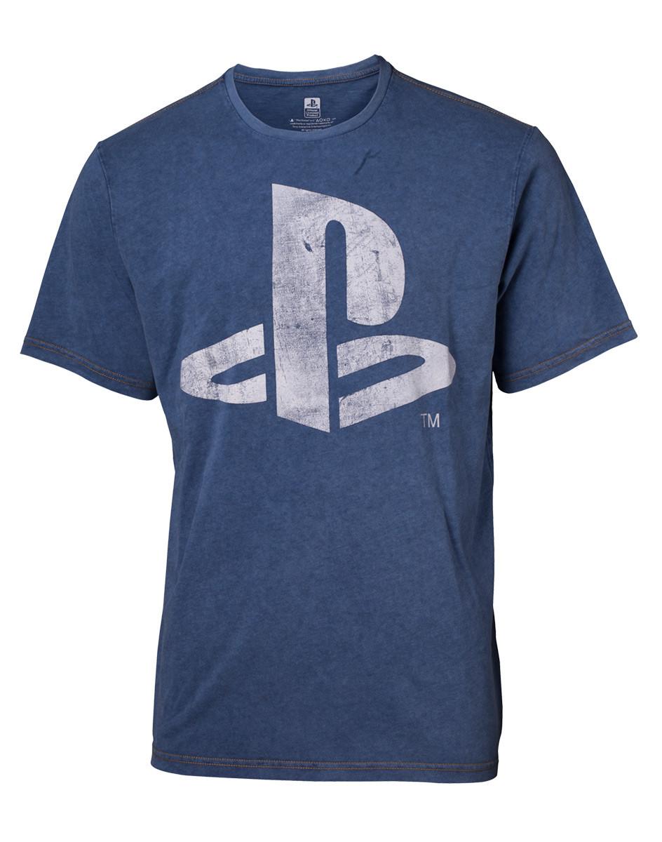 T-shirt - Playstation - Logo Herren Blau M von Difuzed