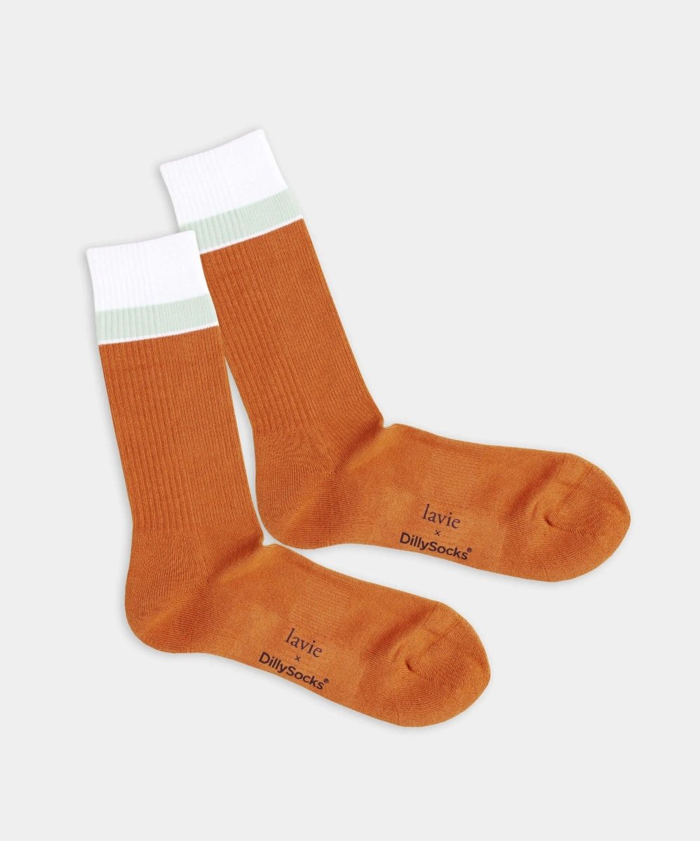 - Socken in Braun mit Uni Motiv/Muster von DillySocks