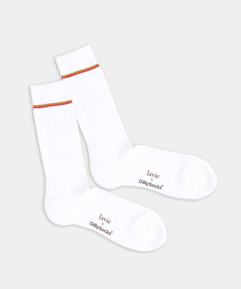 - Socken in Weiss mit Uni Motiv/Muster von DillySocks