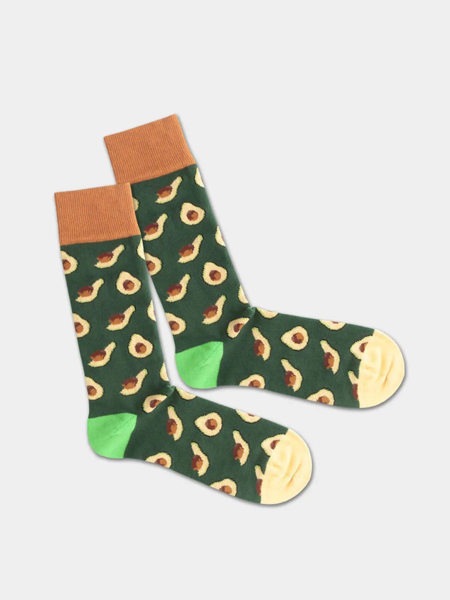 - Socken in Grün mit Früchte Avocado Motiv/Muster - Socken in Grün mit Früchte Avocado Motiv/Muster von DillySocks
