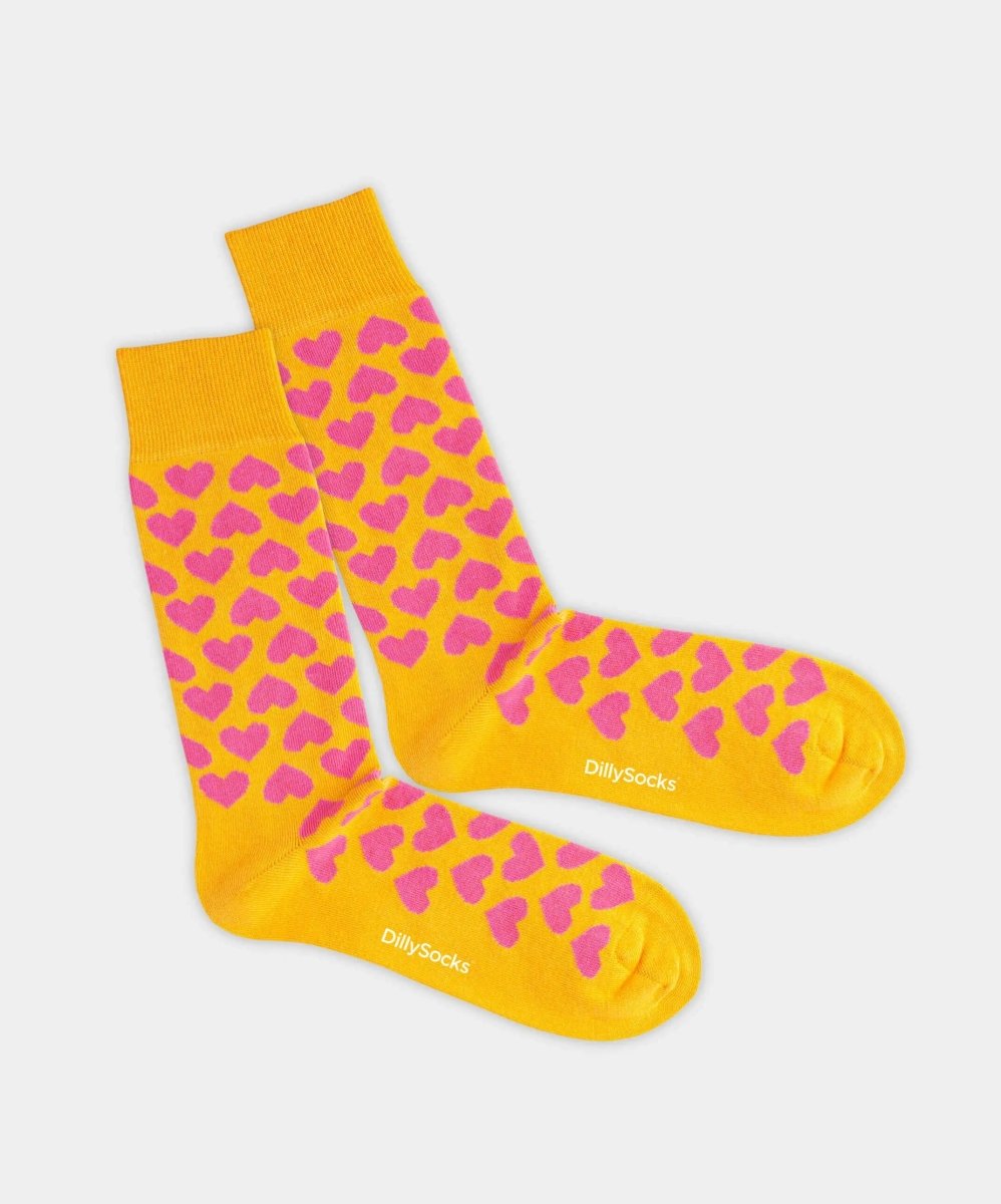 - Socken in Orange mit Sport Motiv/Muster von DillySocks