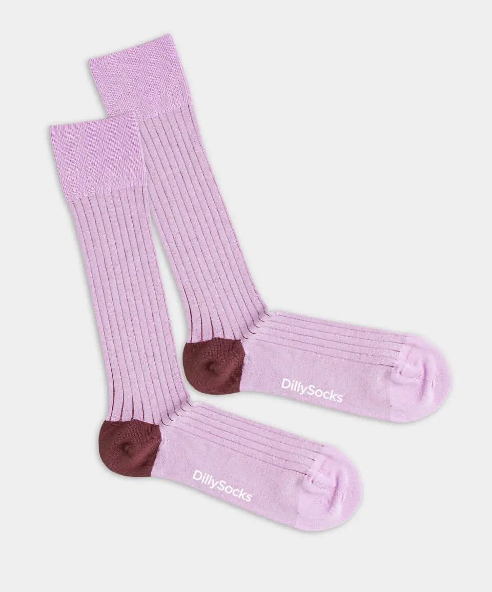 - Herrensocken in Violett mit Uni Motiv/Muster - Herrensocken in Violett mit Uni Motiv/Muster von DillySocks