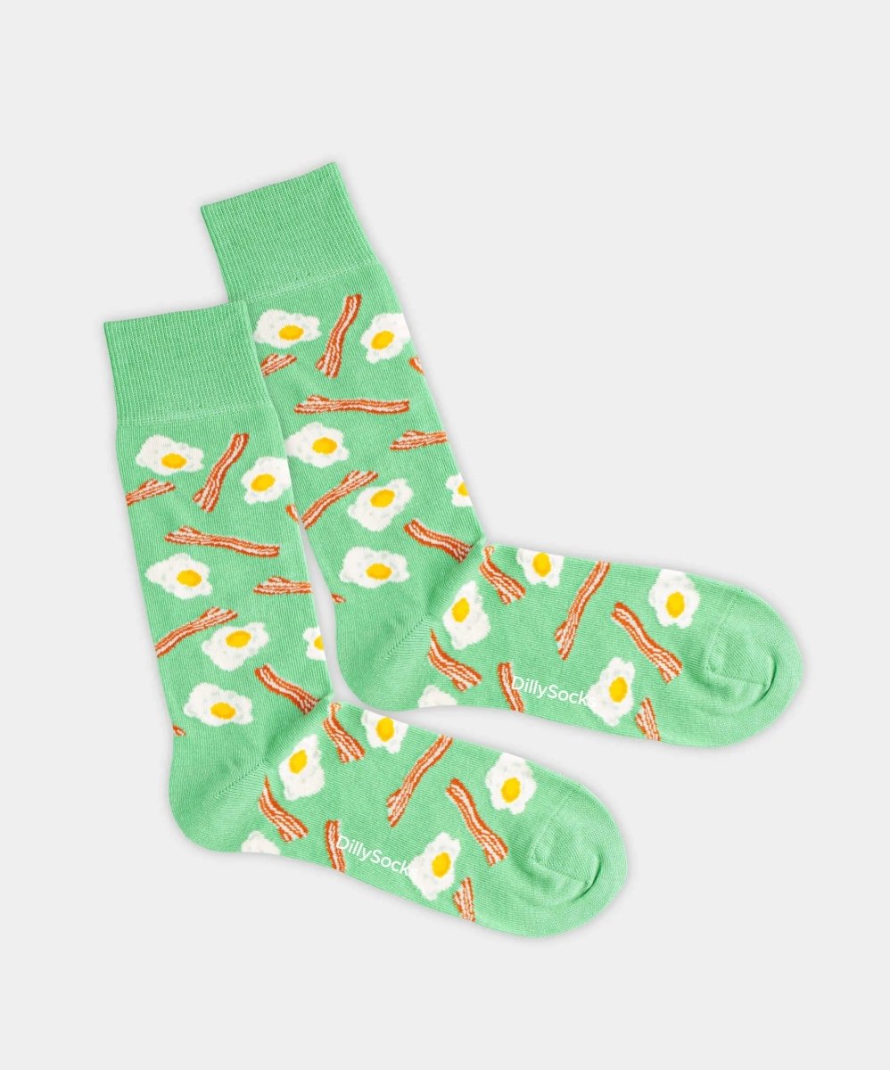 - Socken in Grün mit Essen Motiv/Muster - Socken in Grün mit Essen Motiv/Muster von DillySocks