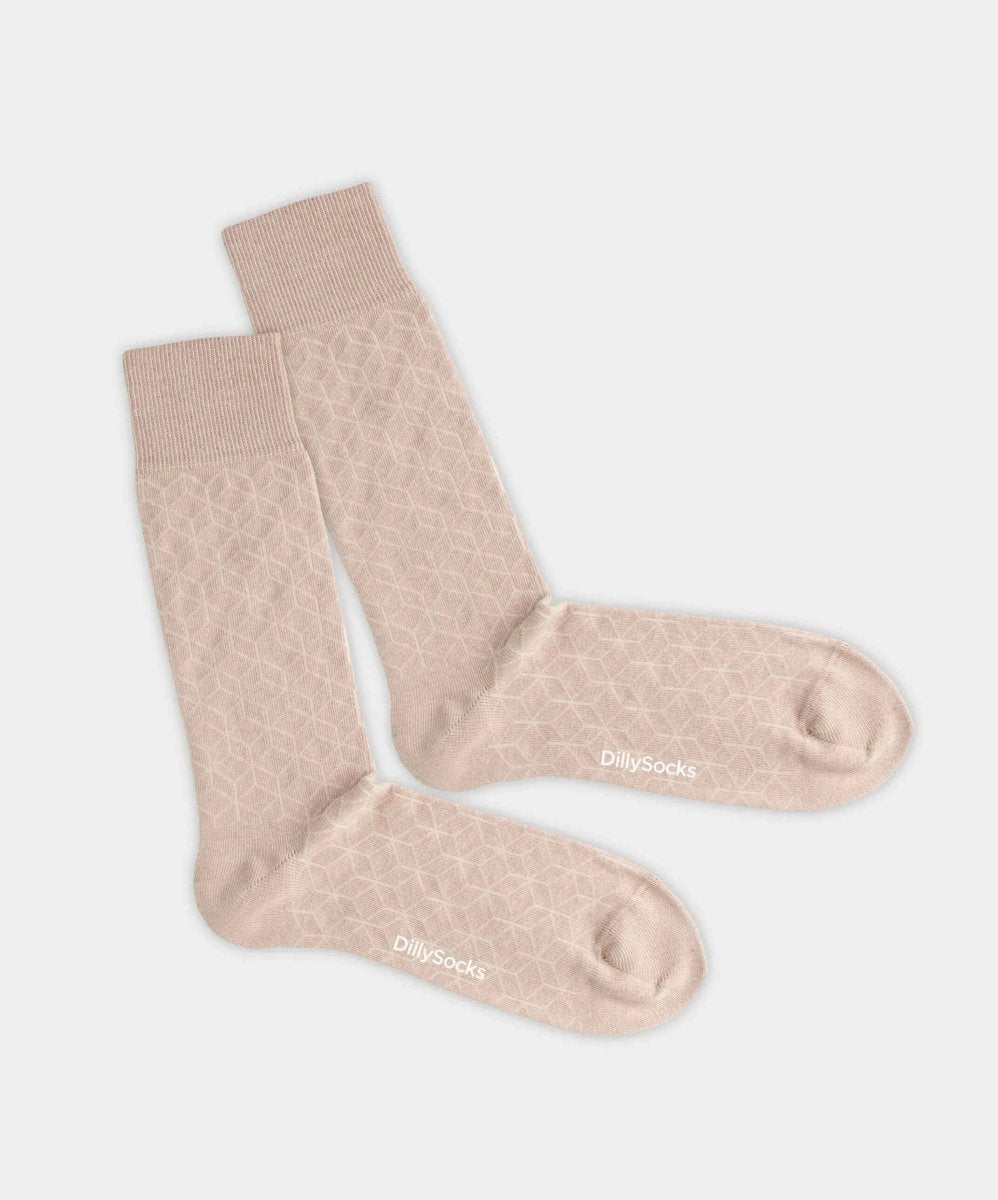 - Socken in Braun mit Dice Geometrisch Motiv/Muster - Socken in Braun mit Dice Geometrisch Motiv/Muster von DillySocks