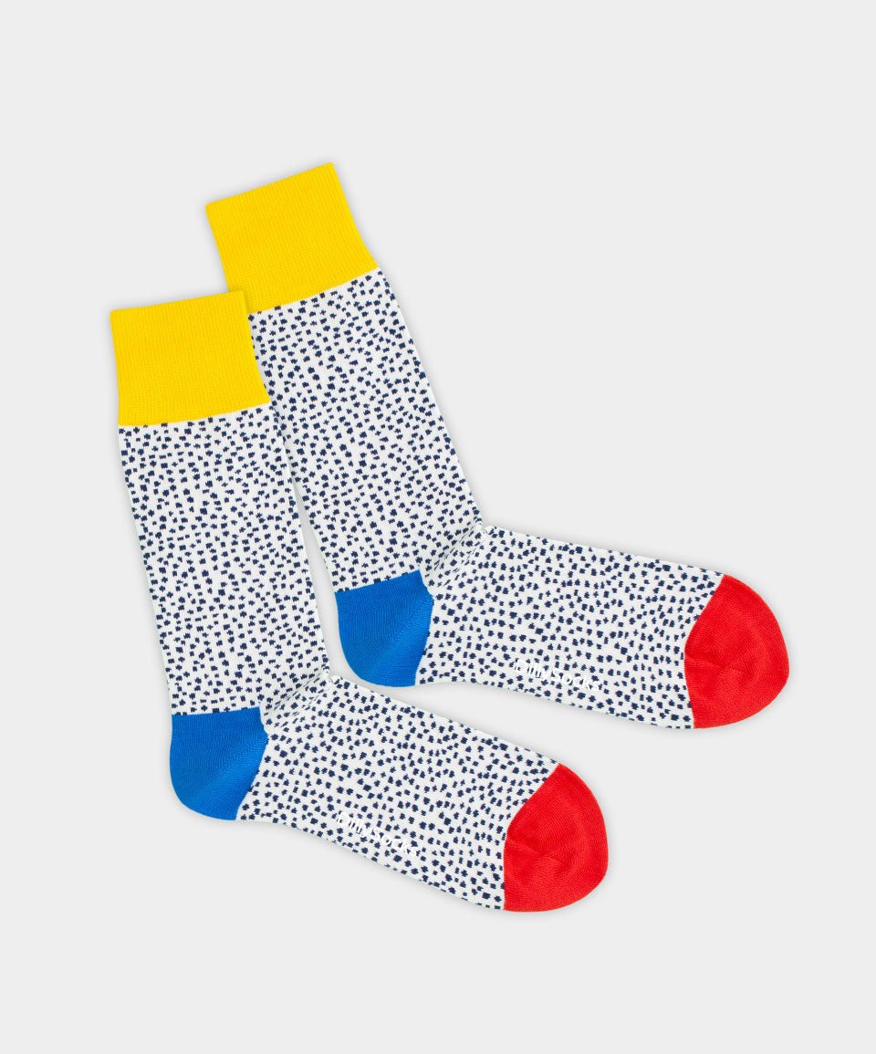 - Socken in Weiss mit Punkte Motiv/Muster - Socken in Weiss mit Punkte Motiv/Muster von DillySocks