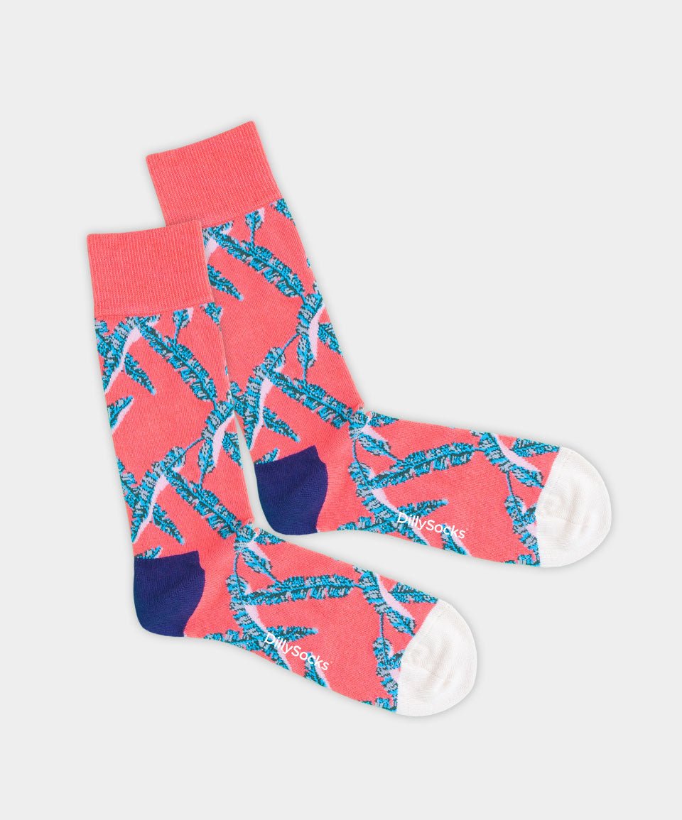 - Socken in Rot mit Pflanze Motiv/Muster - Socken in Rot mit Pflanze Motiv/Muster von DillySocks