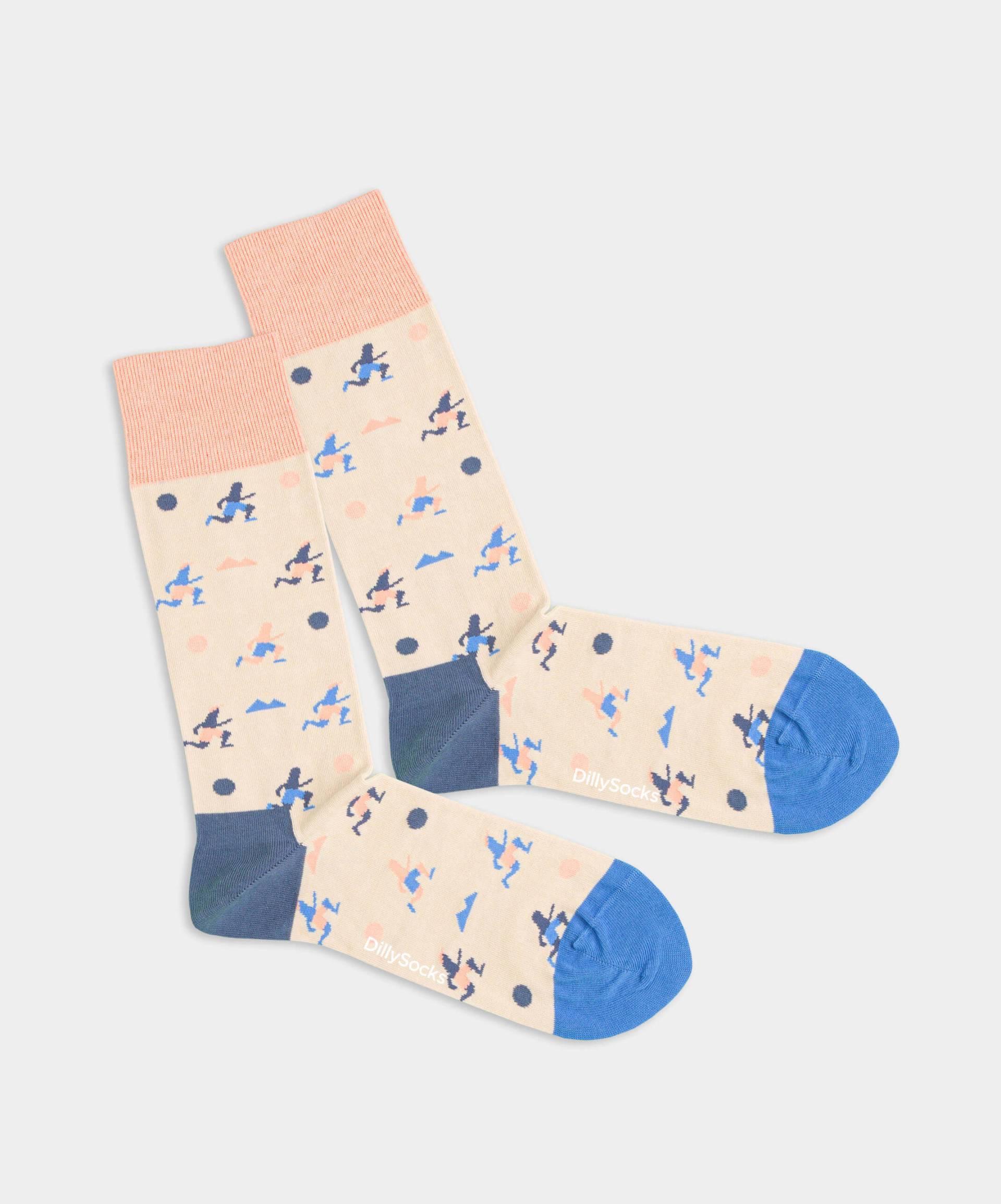 - Socken in Gelb mit Sport Motiv/Muster von DillySocks