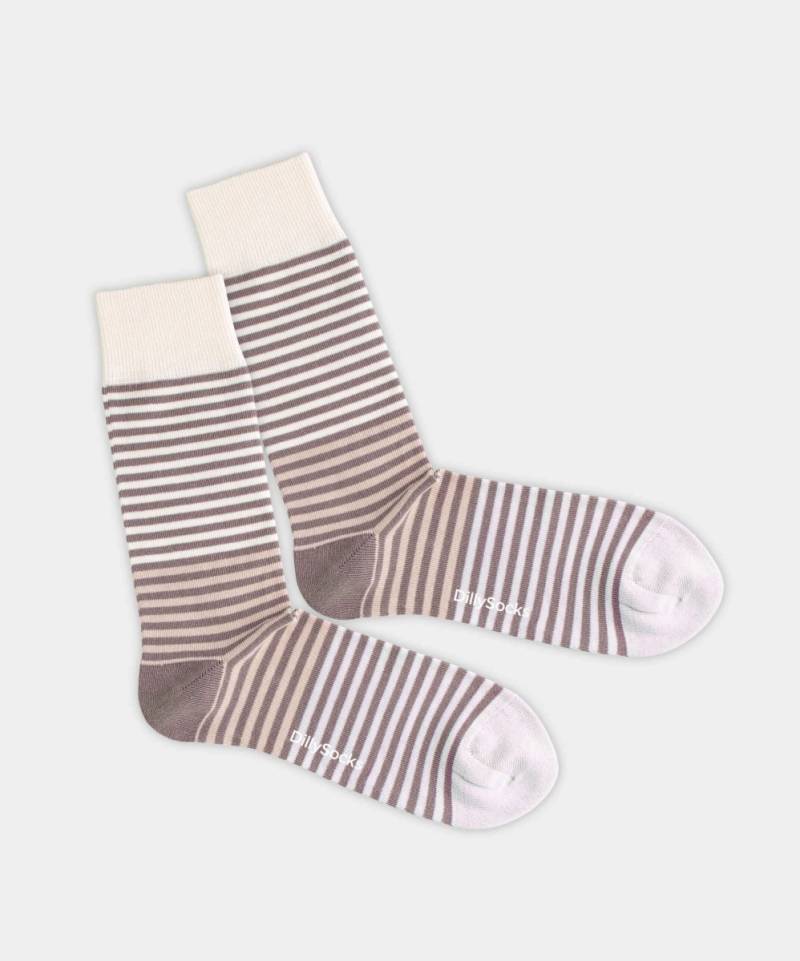 - Socken in Braun mit Streifen Motiv/Muster von DillySocks