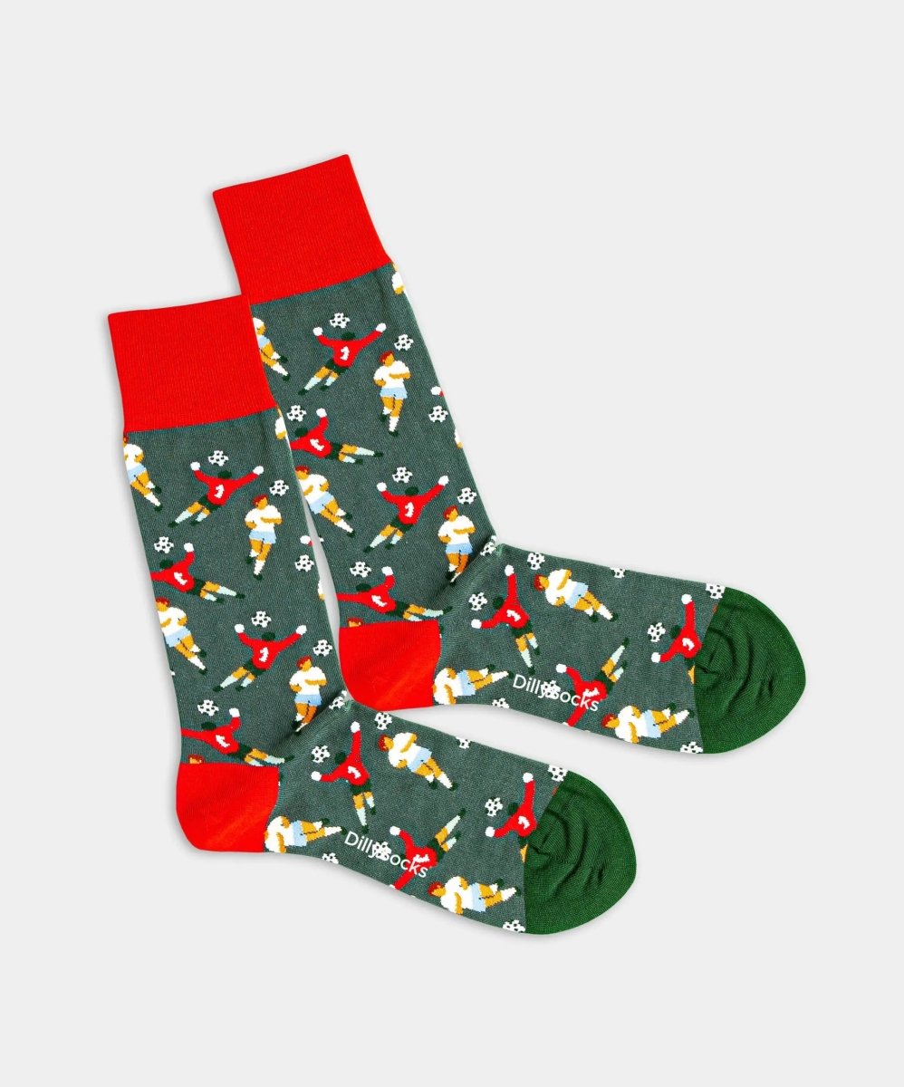 - Socken in Grün mit Sport Motiv/Muster - Socken in Grün mit Sport Motiv/Muster von DillySocks