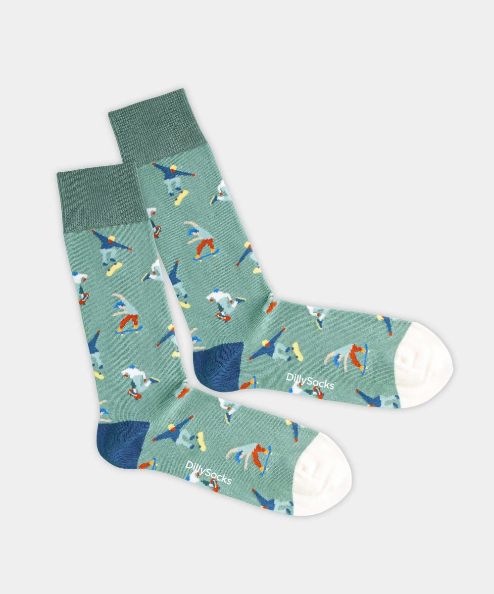 - Socken in Grün mit Sport Motiv/Muster - Socken in Grün mit Sport Motiv/Muster von DillySocks