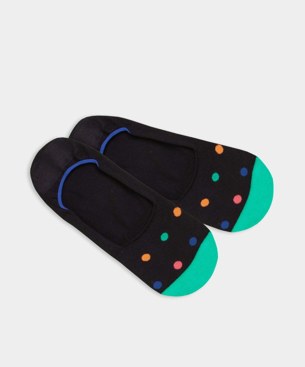 - Füsslinge in Schwarz mit Punkte Motiv/Muster - Füsslinge in Schwarz mit Punkte Motiv/Muster von DillySocks