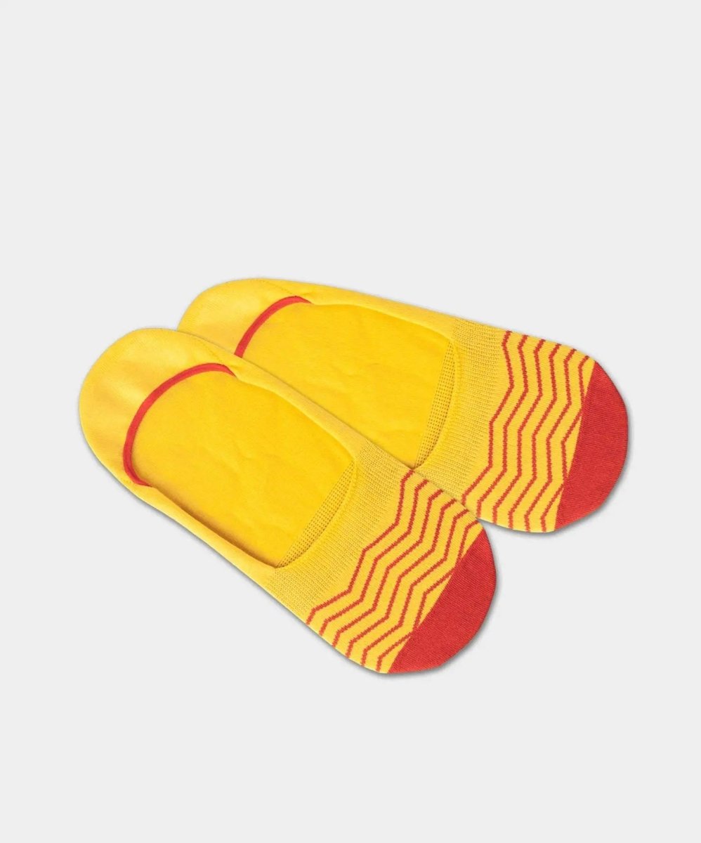- Füsslinge in Gelb mit Streifen Motiv/Muster - Füsslinge in Gelb mit Streifen Motiv/Muster von DillySocks