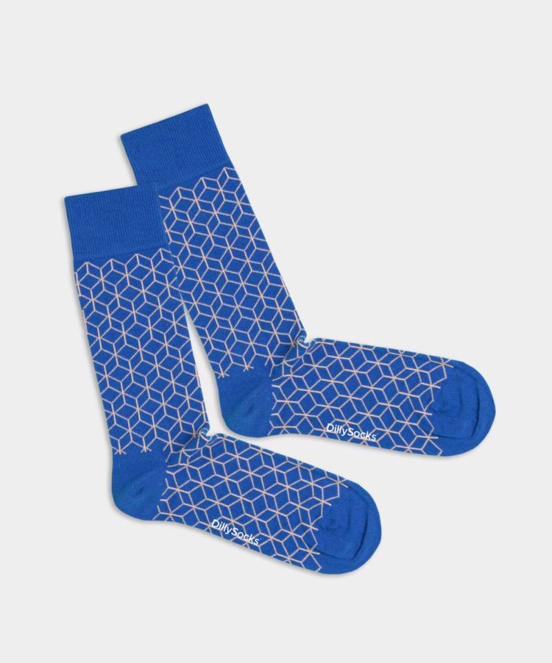 - Socken in Blau mit Dice Motiv/Muster von DillySocks