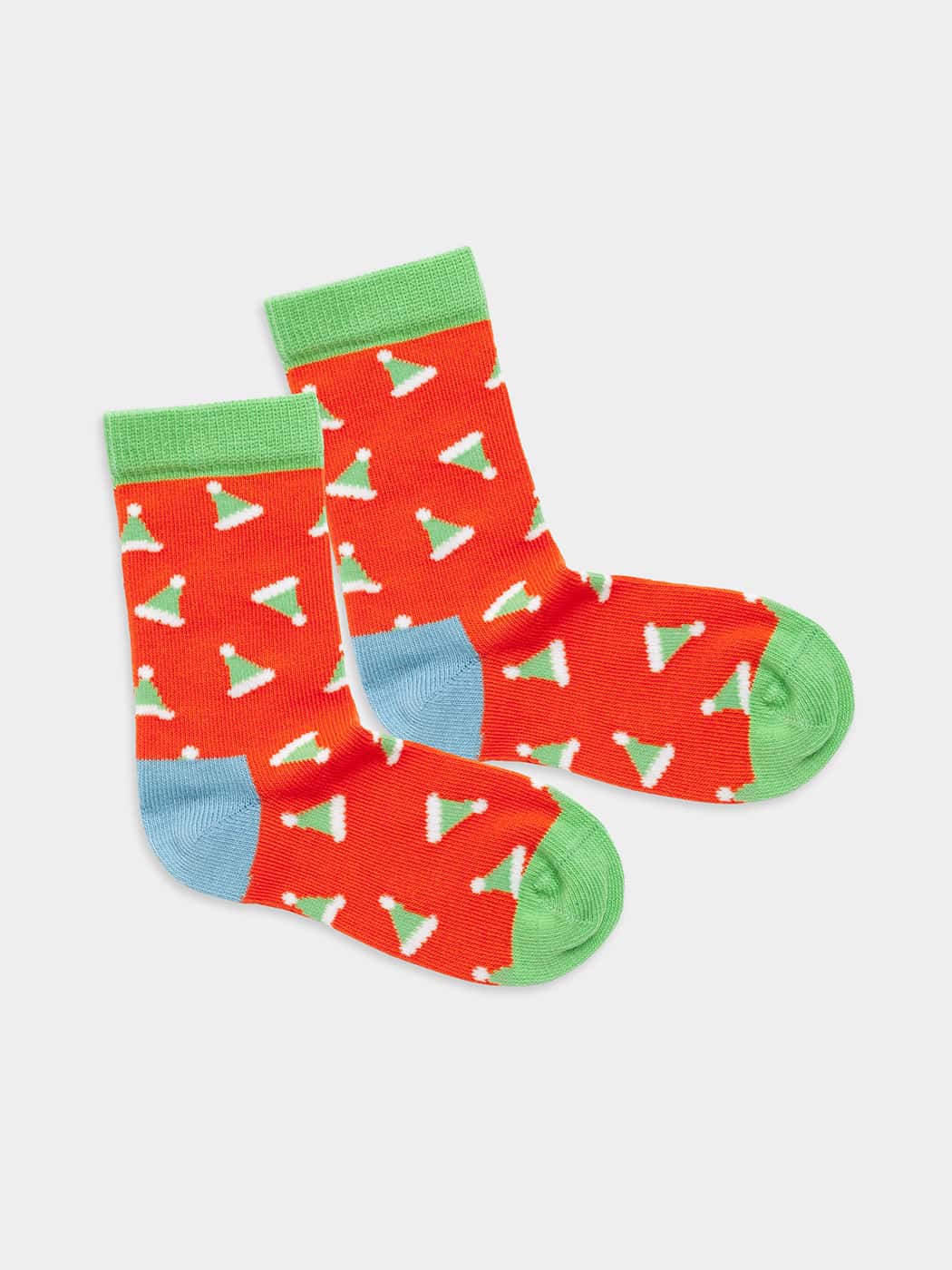 - Kindersocken in Rot  mit Weihnachten Motiv/Muster von DillySocks