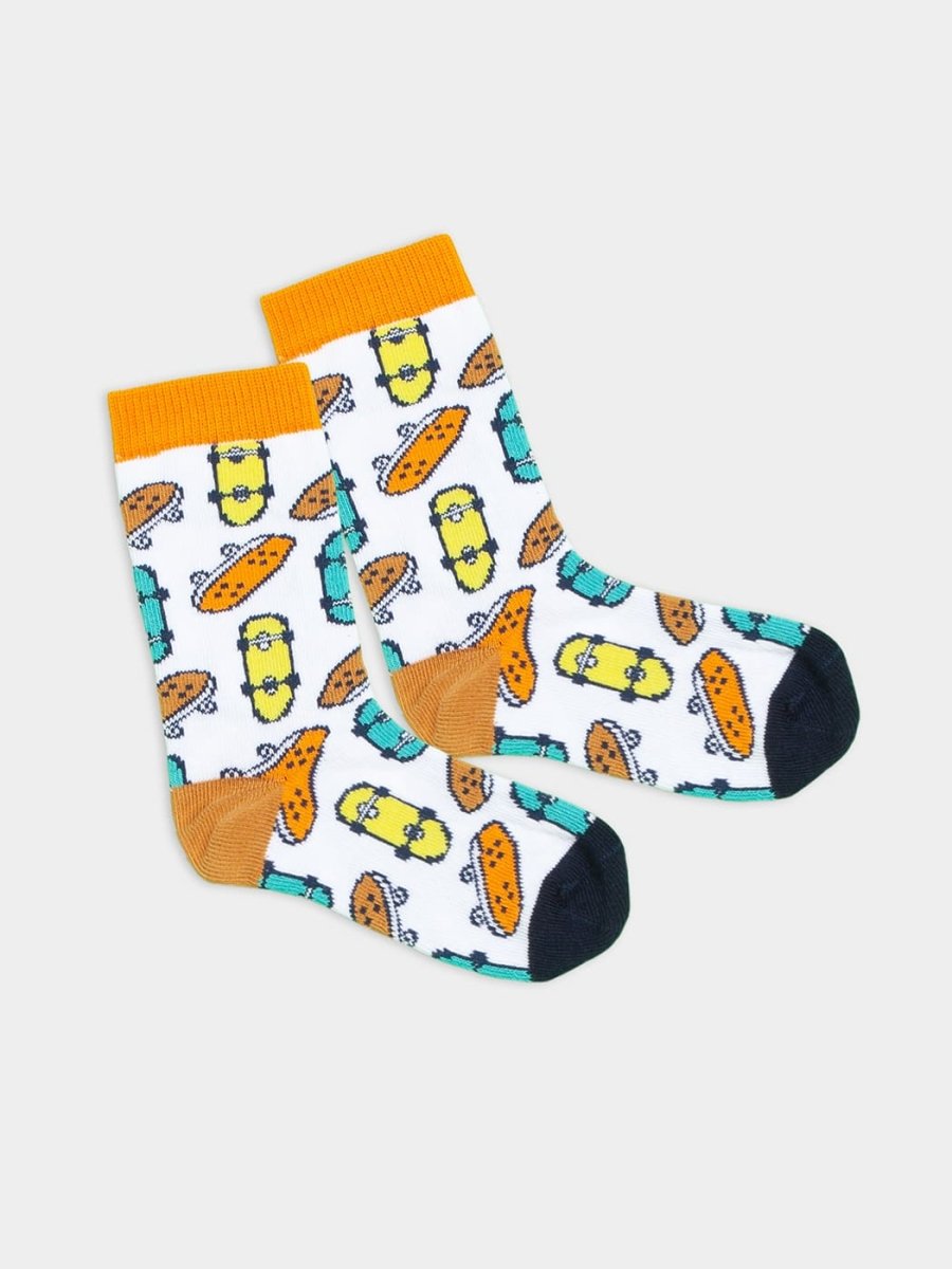 - Kindersocken in Weiss mit Motiv/Muster von DillySocks