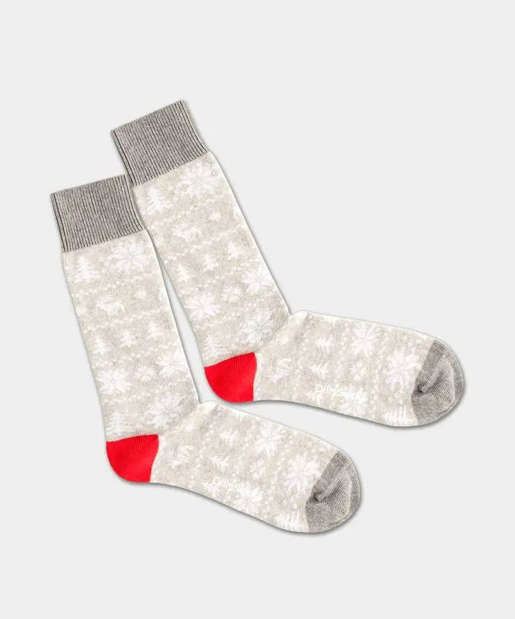 - Socken in Grau mit Nordisch Motiv/Muster - Socken in Grau mit Nordisch Motiv/Muster von DillySocks