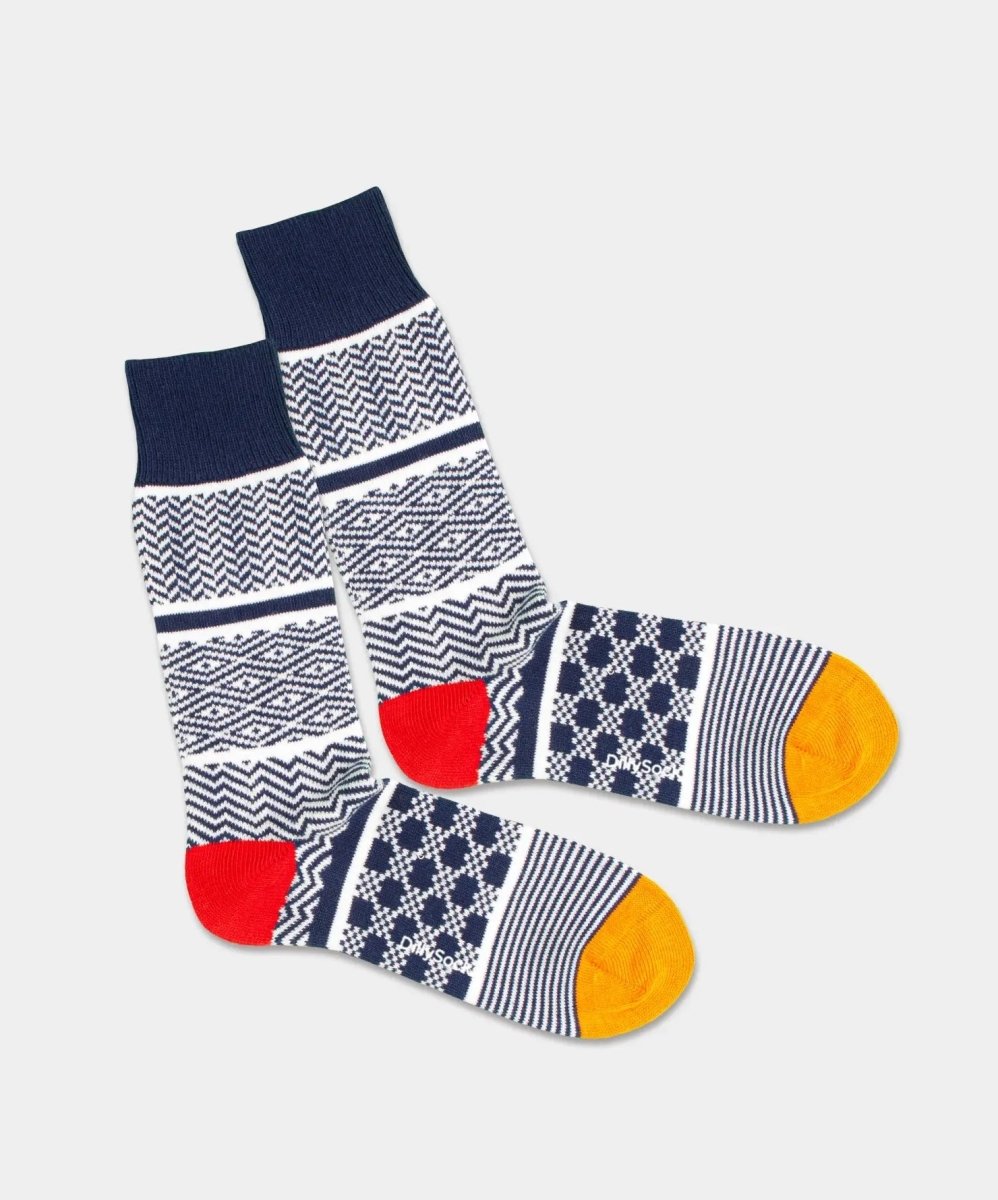 - Socken in Blau mit Nordisch Motiv/Muster - Socken in Blau mit Nordisch Motiv/Muster von DillySocks