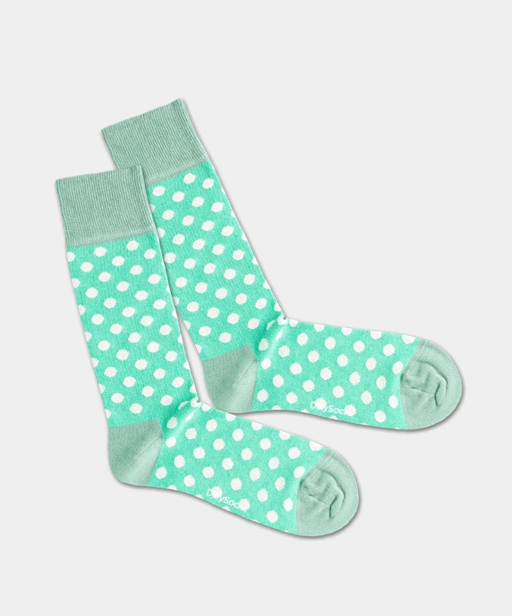 - Socken in Türkis mit Punkte Motiv/Muster - Socken in Türkis mit Punkte Motiv/Muster von DillySocks