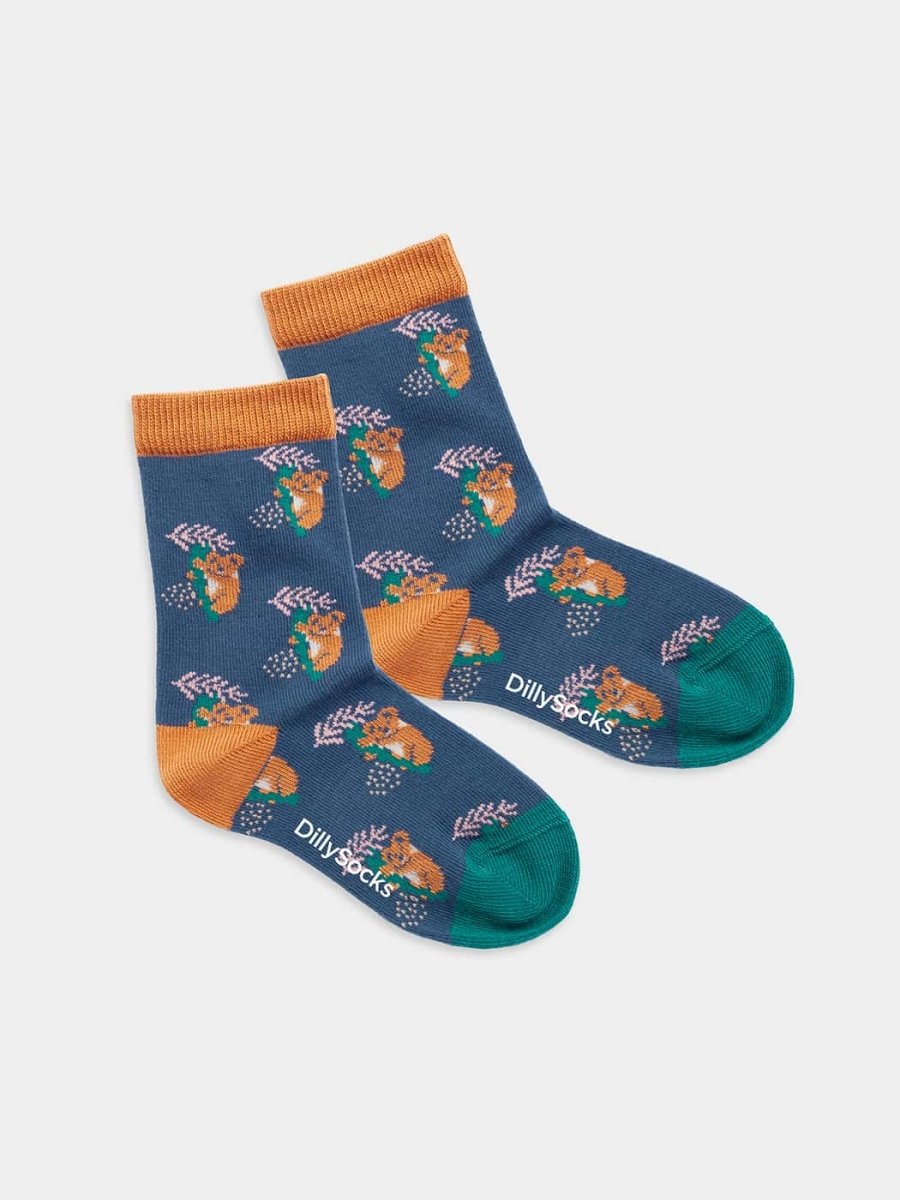 - Kindersocken in Blau mit Tier Motiv/Muster - Kindersocken in Blau mit Tier Motiv/Muster von DillySocks