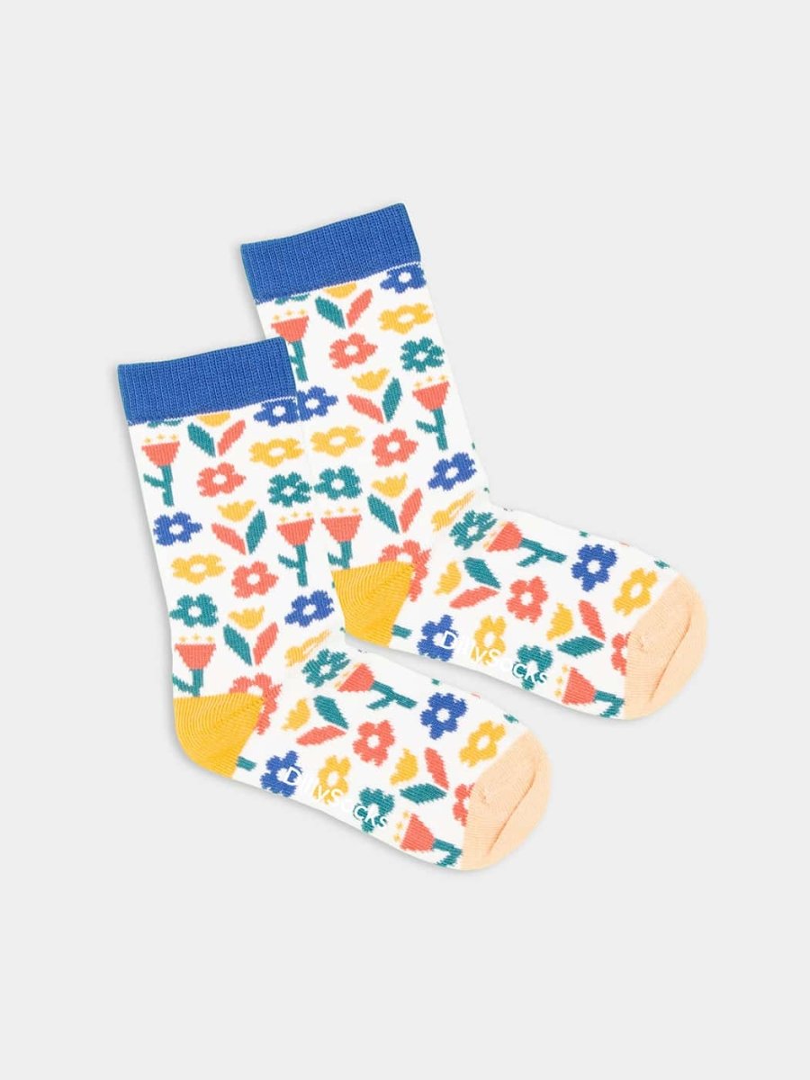 - Kindersocken in Rosa mit Pflanze Blumen Motiv/Muster - Kindersocken in Rosa mit Pflanze Blumen Motiv/Muster von DillySocks