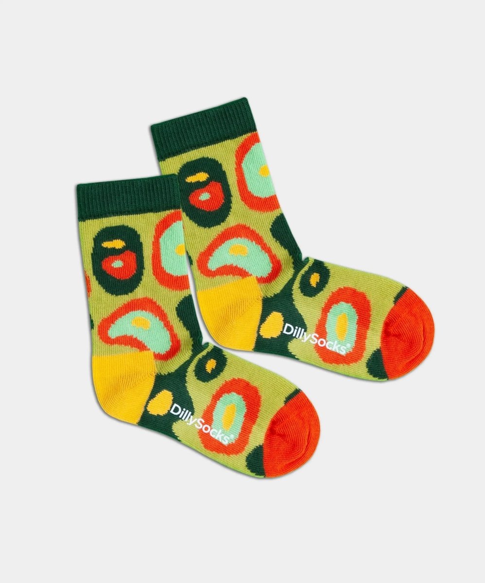 - Kindersocken in Grün mit Camouflage Motiv/Muster von DillySocks