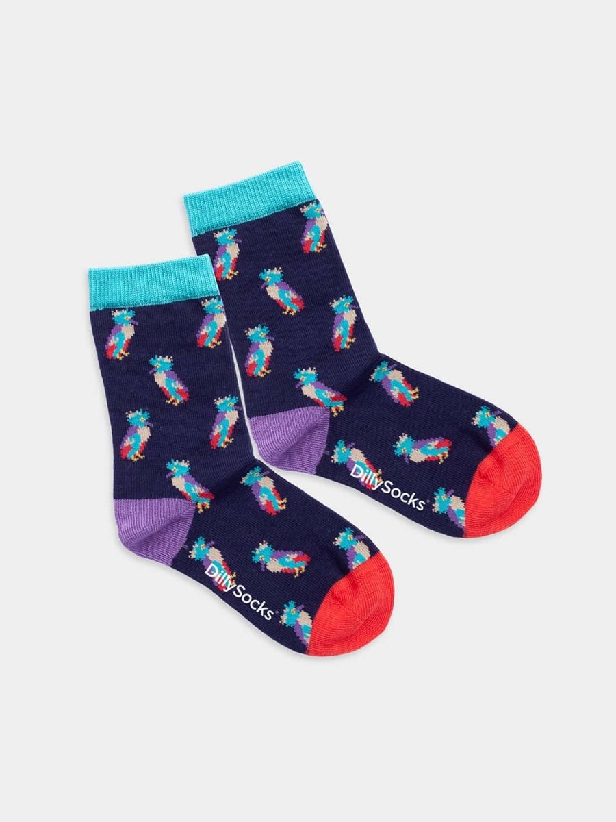 - Kindersocken in Blau mit Tier Motiv/Muster - Kindersocken in Blau mit Tier Motiv/Muster von DillySocks