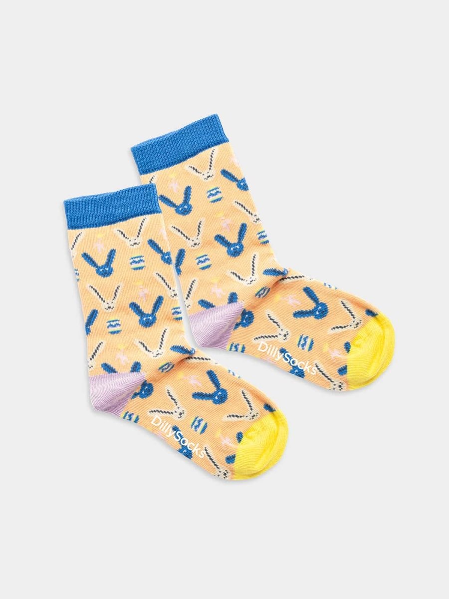 - Kindersocken in Gelb mit Tier Motiv/Muster - Kindersocken in Gelb mit Tier Motiv/Muster von DillySocks