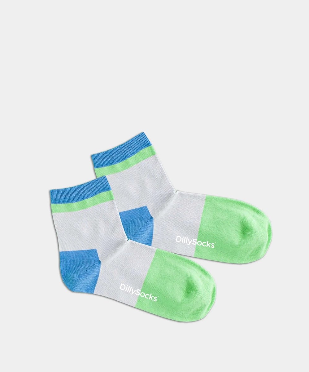 - Damensocken in Grau Grün mit Motiv/Muster - Damensocken in Grau Grün mit Motiv/Muster von DillySocks