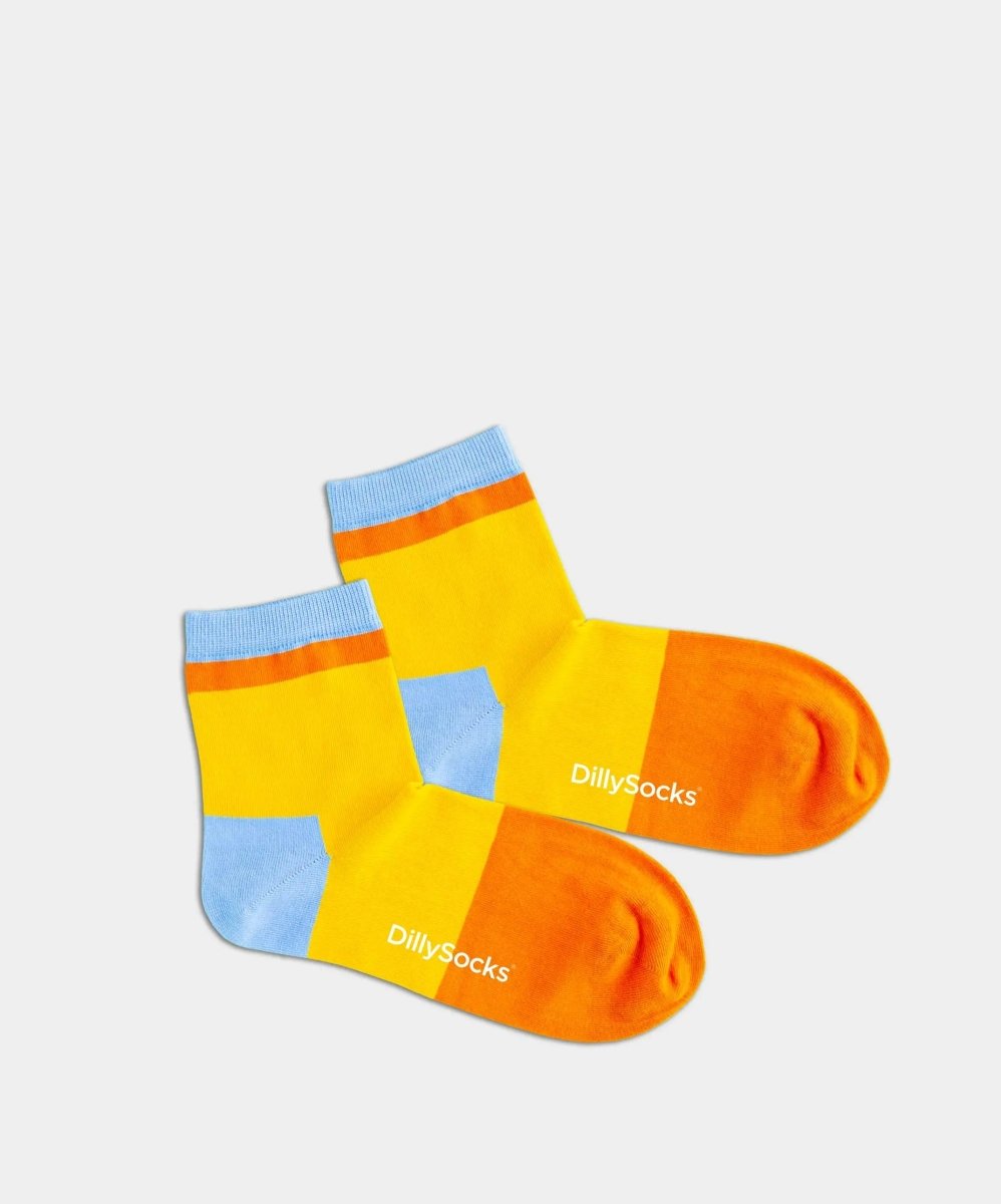 - Damensocken in Gelb Orange mit Motiv/Muster - Damensocken in Gelb Orange mit Motiv/Muster von DillySocks
