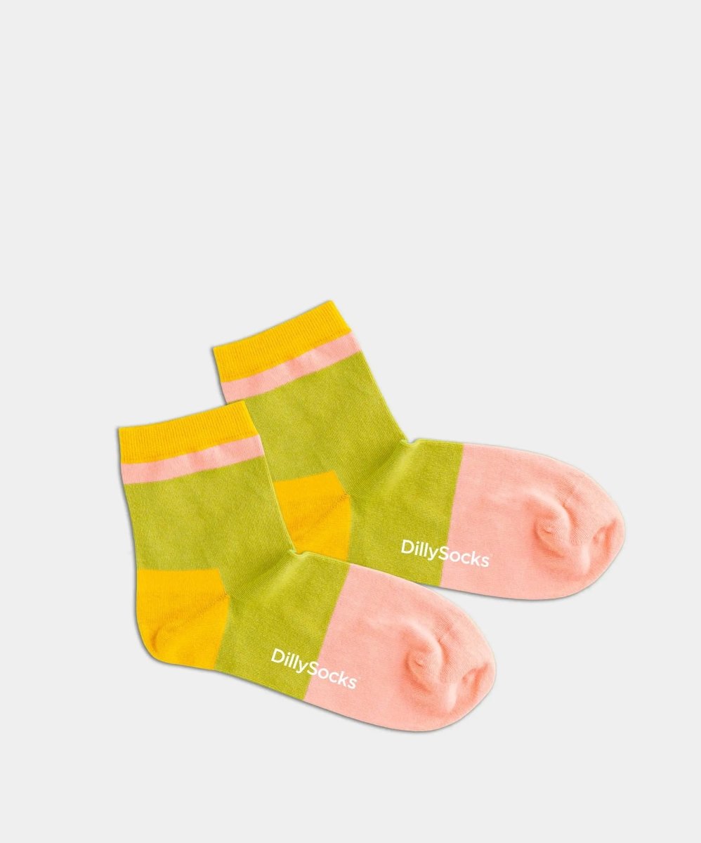 - Damensocken in Rosa Grün mit Motiv/Muster - Damensocken in Rosa Grün mit Motiv/Muster von DillySocks