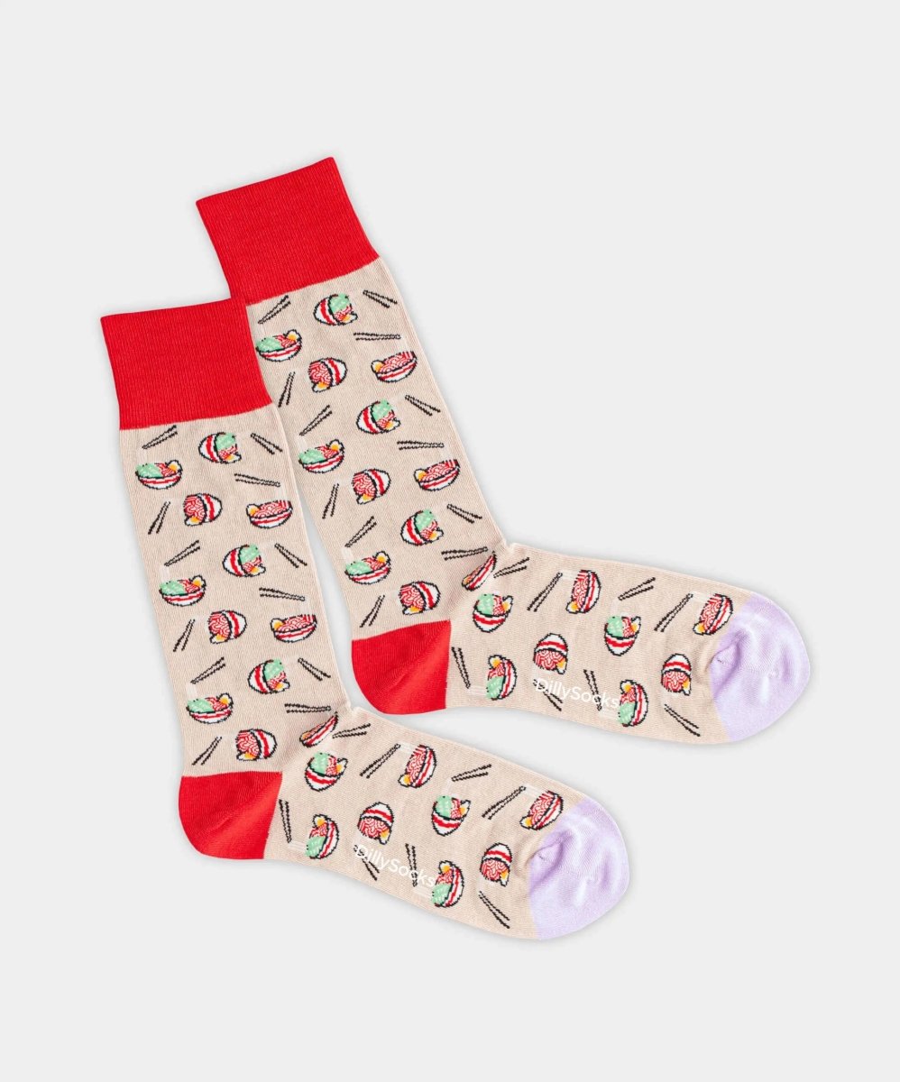 - Socken in Braun mit Essen Motiv/Muster - Socken in Braun mit Essen Motiv/Muster von DillySocks