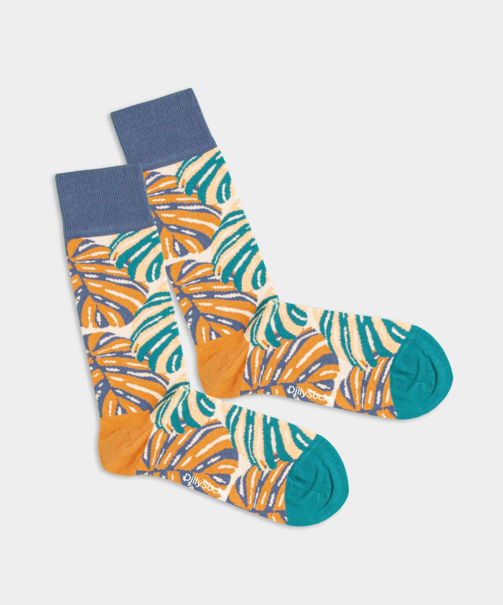 - Socken in Beige mit Blumen Motiv/Muster - Socken in Beige mit Blumen Motiv/Muster von DillySocks