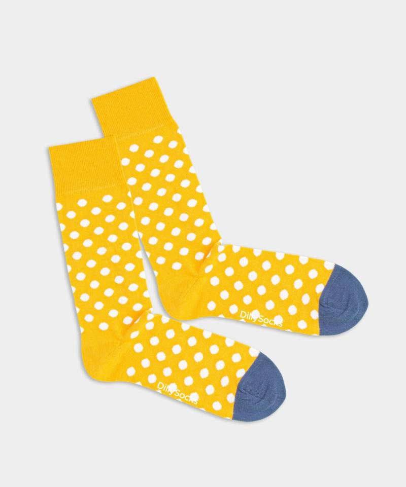 - Socken in Gelb mit Punkte Motiv/Muster von DillySocks