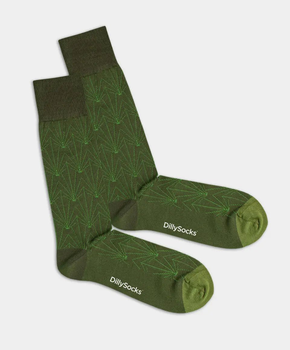- Herrensocken in Grün mit Geometrisch Motiv/Muster - Herrensocken in Grün mit Geometrisch Motiv/Muster von DillySocks