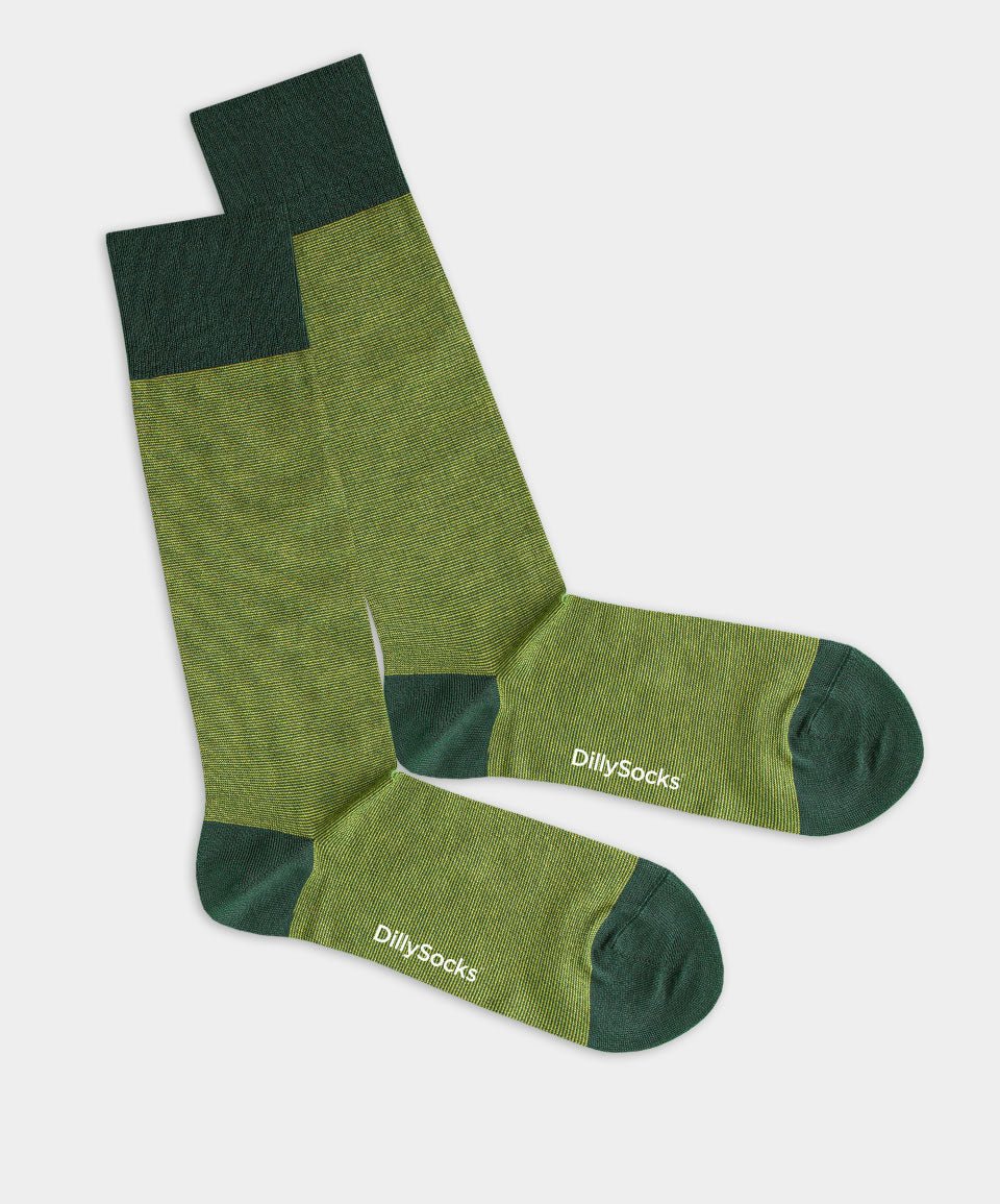 - Herrensocken in Grün mit Streifen Motiv/Muster - Herrensocken in Grün mit Streifen Motiv/Muster von DillySocks