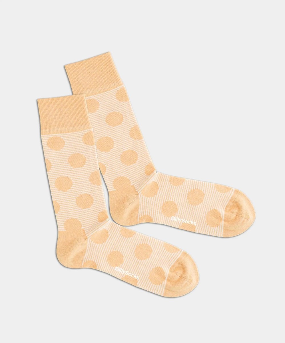 - Socken in Rosa mit Punkte Streifen Motiv/Muster - Socken in Rosa mit Punkte Streifen Motiv/Muster von DillySocks