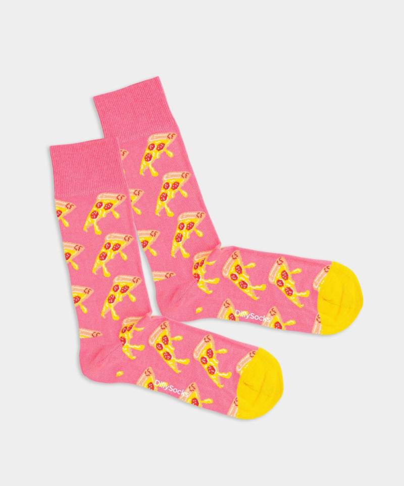 - Socken in Rosa mit Essen Motiv/Muster von DillySocks